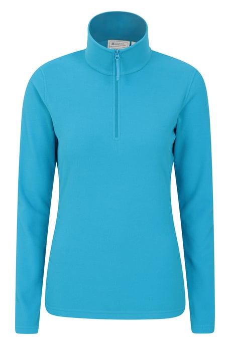 'Camber' Women's Striped Fleece Top Half Zip Quick Dry Breathable Sweater Blue/Navy - Image 5