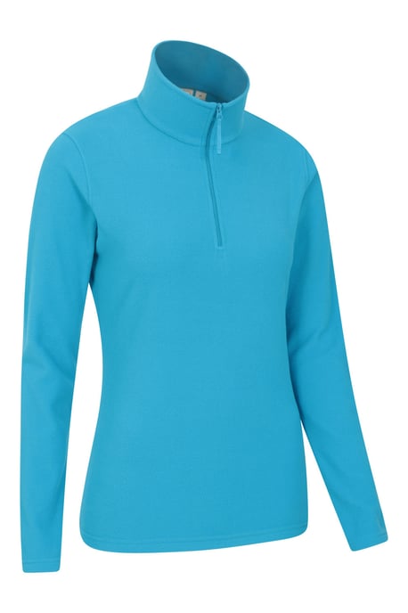'Camber' Women's Striped Fleece Top Half Zip Quick Dry Breathable Sweater Blue/Navy - Image 6