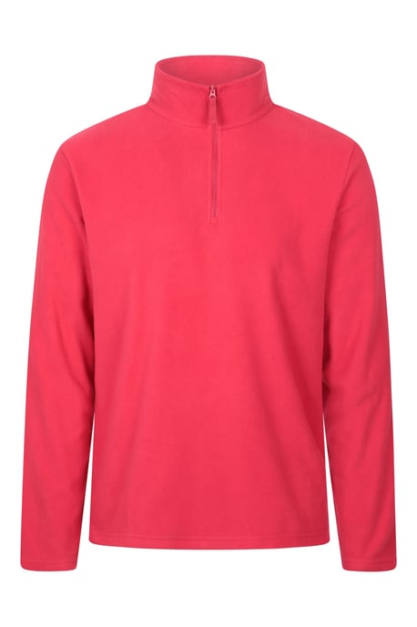 'Camber II' Men's Half Zip Fleece Top Antipill Breathable Casual Winter Sweater Red - Image 5
