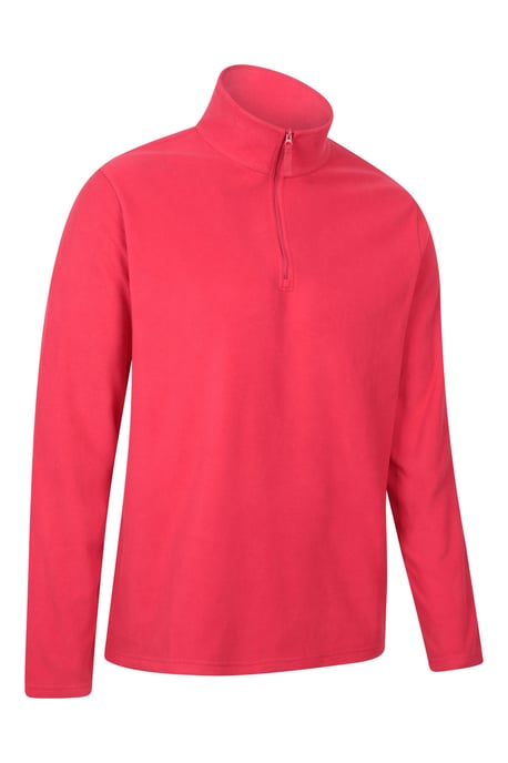 'Camber II' Men's Half Zip Fleece Top Antipill Breathable Casual Winter Sweater Red - Image 6