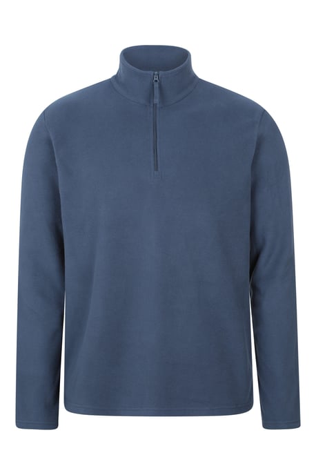'Camber II' Men's Half Zip Fleece Top Antipill Breathable Casual Winter Sweater Blue - Image 6