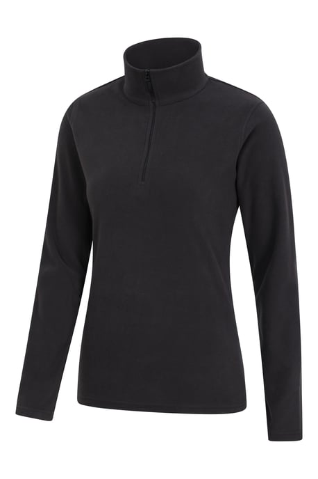 'Camber' Women's Striped Fleece Top Half Zip Quick Dry Breathable Sweater Black - Image 4