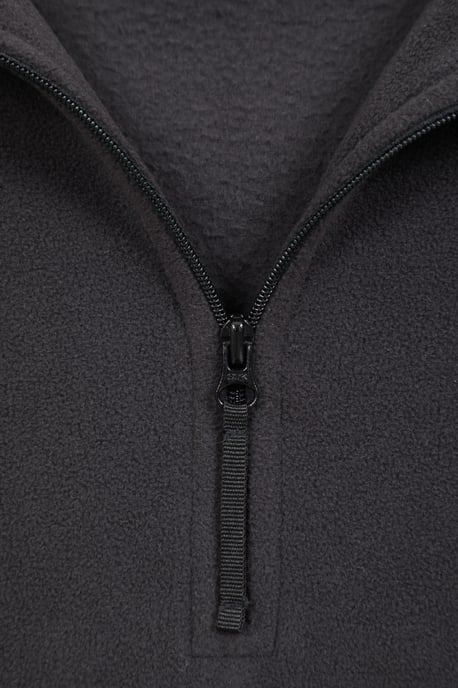 'Camber' Women's Striped Fleece Top Half Zip Quick Dry Breathable Sweater Black - Image 5