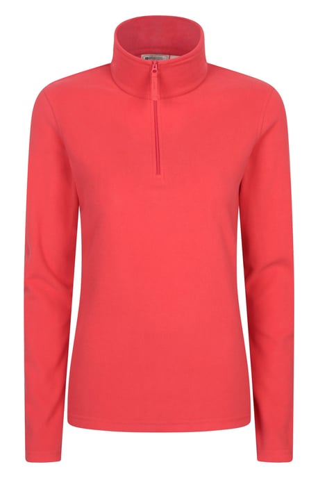 'Camber' Women's Striped Fleece Top Half Zip Quick Dry Breathable Sweater Red - Image 2