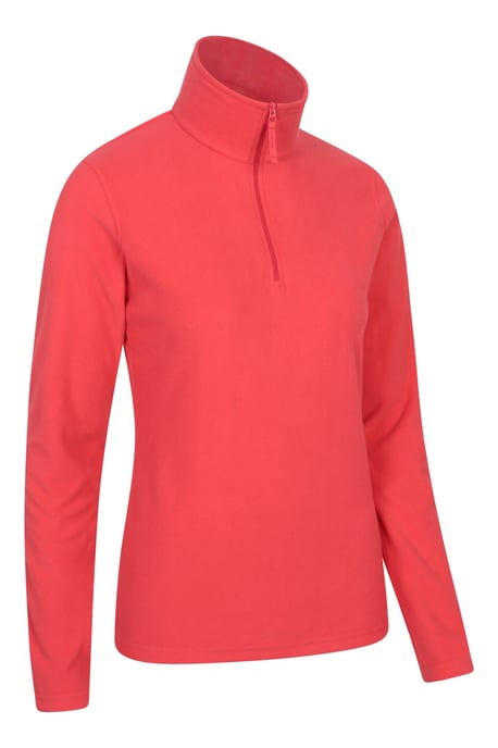 'Camber' Women's Striped Fleece Top Half Zip Quick Dry Breathable Sweater Red - Image 3