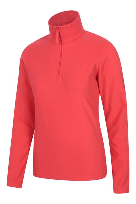 'Camber' Women's Striped Fleece Top Half Zip Quick Dry Breathable Sweater Red - Image 5