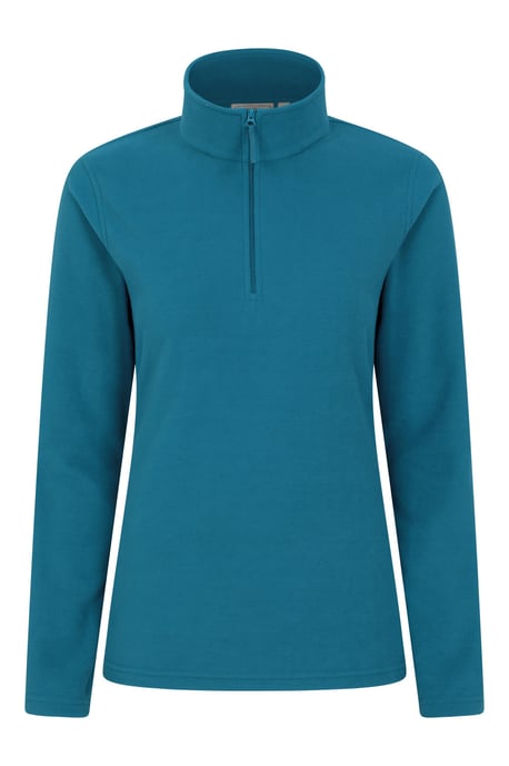 'Camber' Women's Striped Fleece Top Half Zip Quick Dry Breathable Sweater Teal - Image 5