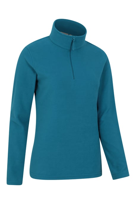 'Camber' Women's Striped Fleece Top Half Zip Quick Dry Breathable Sweater Teal - Image 6