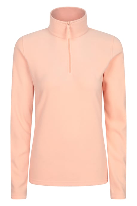 'Camber' Women's Striped Fleece Top Half Zip Quick Dry Breathable Sweater Coral - Image 5
