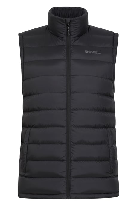 'Seasons' Men's Padded Gilet with Two Front Pockets Water Resistant Walking Jacket Black - Image 2