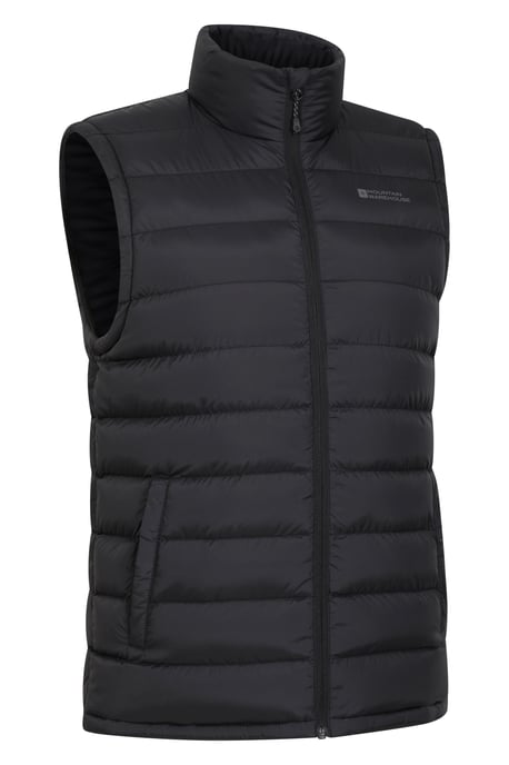 'Seasons' Men's Padded Gilet with Two Front Pockets Water Resistant Walking Jacket Black - Image 3