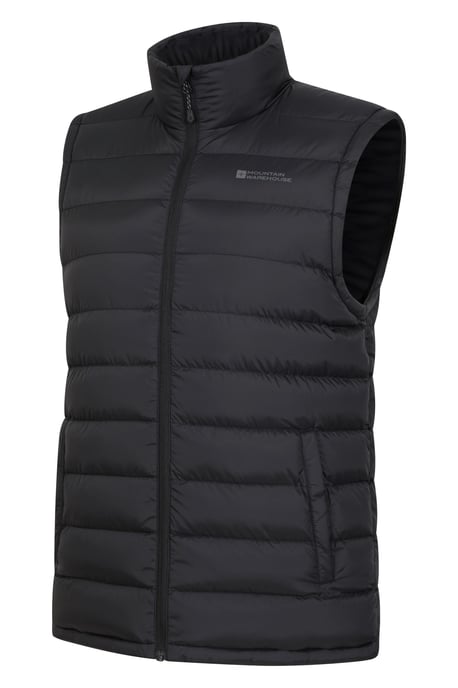'Seasons' Men's Padded Gilet with Two Front Pockets Water Resistant Walking Jacket Black - Image 5