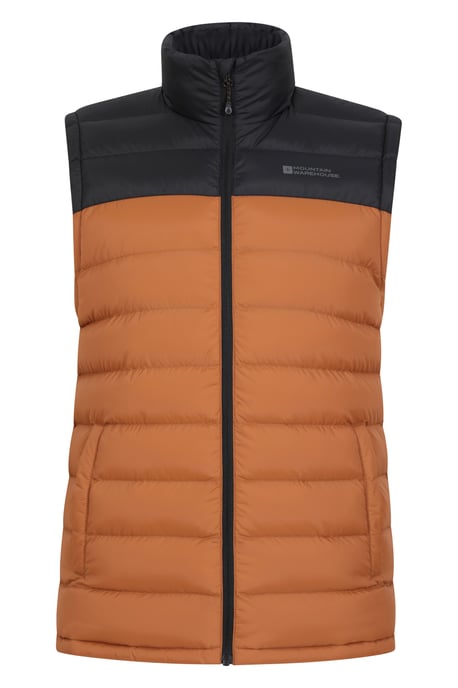 'Seasons' Men's Padded Gilet with Two Front Pockets Water Resistant Walking Jacket Gold - Image 6