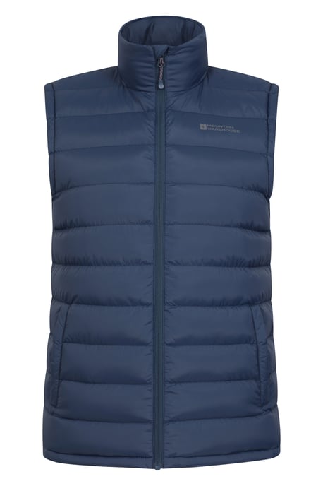 'Seasons' Men's Padded Gilet with Two Front Pockets Water Resistant Walking Jacket Navy - Image 2