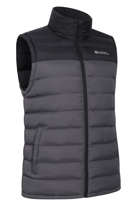 'Seasons' Men's Padded Gilet with Two Front Pockets Water Resistant Walking Jacket Dark Grey - Image 2