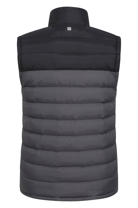 'Seasons' Men's Padded Gilet with Two Front Pockets Water Resistant Walking Jacket Dark Grey - Image 3