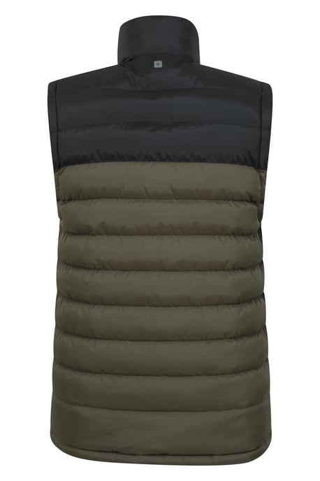 'Seasons' Men's Padded Gilet with Two Front Pockets Water Resistant Walking Jacket Khaki - Image 4