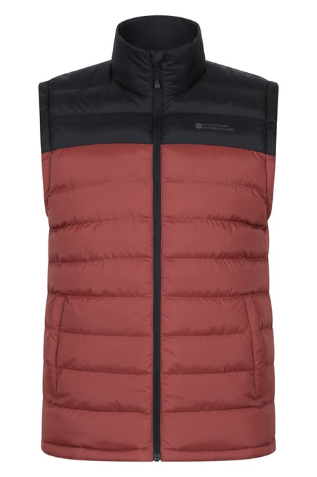 'Seasons' Men's Padded Gilet with Two Front Pockets Water Resistant Walking Jacket Berry - Image 1