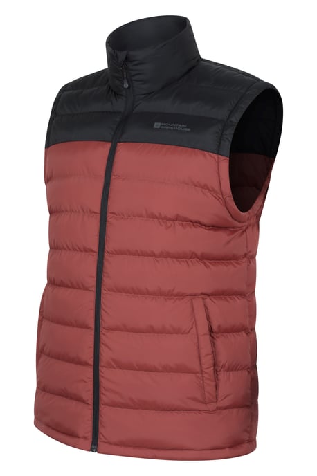 'Seasons' Men's Padded Gilet with Two Front Pockets Water Resistant Walking Jacket Berry - Image 4