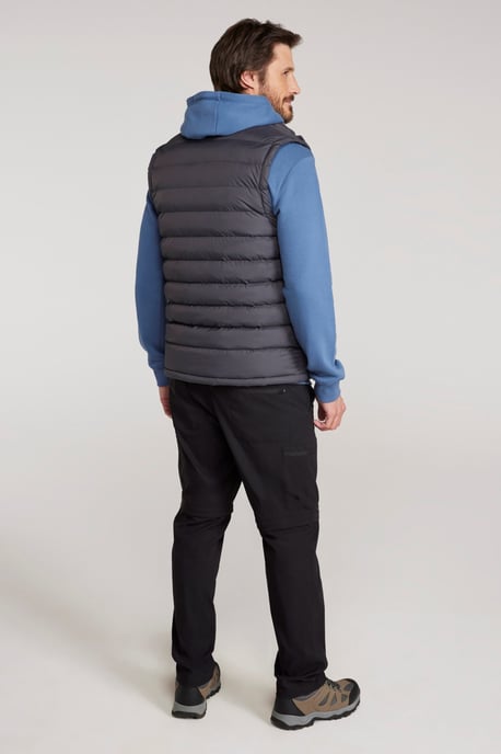 'Seasons' Men's Padded Gilet with Two Front Pockets Water Resistant Walking Jacket Charcoal - Image 4