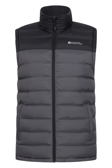 'Seasons' Men's Padded Gilet with Two Front Pockets Water Resistant Walking Jacket Grey - Image 5