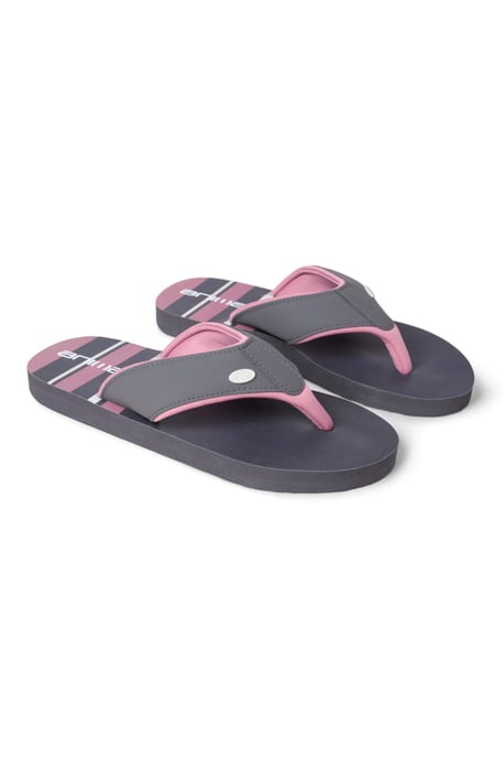 'Swish' Women's Flip Flops with Soft Padded Upper Straps Slip-on Beach Sandals Grey - Image 6