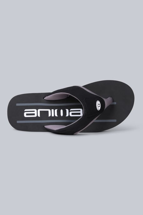 'Jekyl' Men's Flip Flops Lightweight Slip-on Sandals with Soft Padded Upper Straps Black - Image 2
