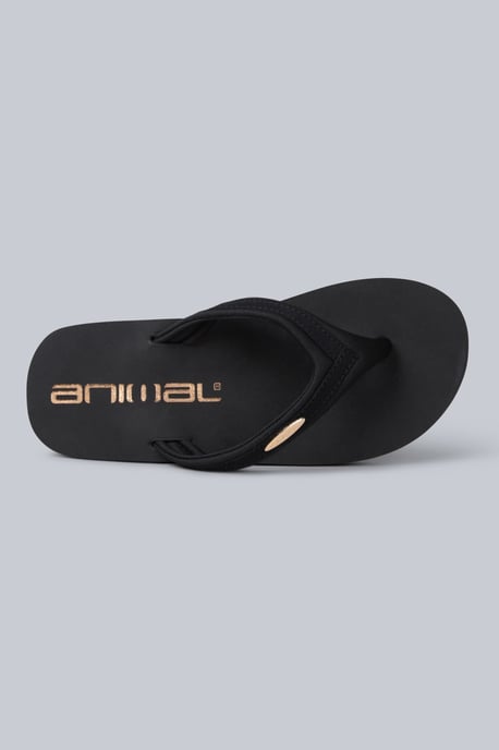 'Swish' Women's Flip Flops with Soft Padded Upper Straps Comfy Slip-on Beach Sandals Black - Image 2