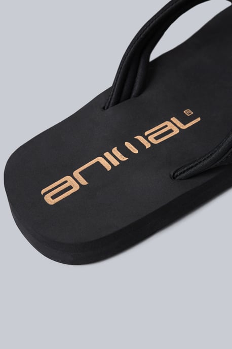 'Swish' Women's Flip Flops with Soft Padded Upper Straps Comfy Slip-on Beach Sandals Black - Image 4