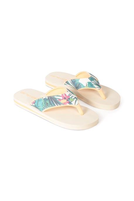 'Swish' Women's Flip Flops with Soft Padded Upper Straps Slip-on Beach Sandals Beige - Image 6