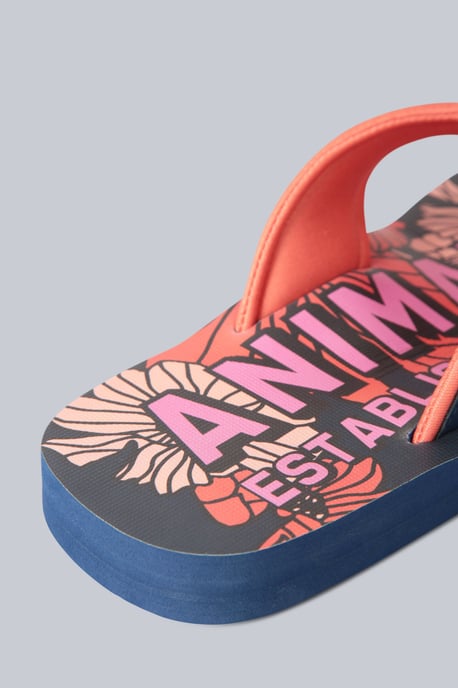 'Swish' Women's Flip Flops with Soft Padded Upper Straps Slip-on Beach Sandals Coral - Image 5