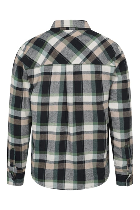 'Trace' Men's Flannel Shirt 100% Cotton Long Sleeve Everyday Casual Winter Top Forest Green - Image 4