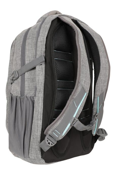 'Vic' Unisex Laptop Bag with Multiple Pockets Everyday Travel Backpack Grey - Image 3
