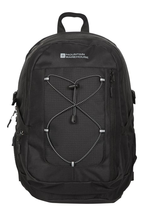 'Peregrine' Backpack with Pockets & Hip Belt Ripstop Fabric Hiking Gym Daypack Black - Image 2