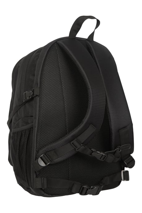 'Peregrine' Backpack with Pockets & Hip Belt Ripstop Fabric Hiking Gym Daypack Black - Image 3