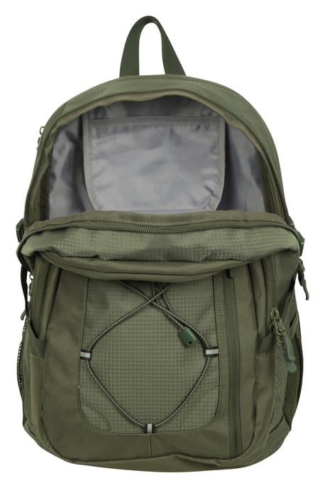 'Peregrine' Backpack with Pockets & Hip Belt Ripstop Fabric Hiking Gym Daypack Green - Image 5