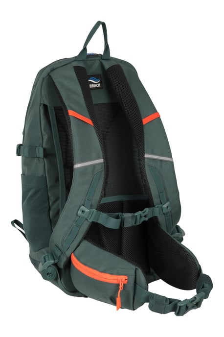 'Pace' Rucksack with Bottle Pockets & Chest Hip Straps Everyday Work Backpack Dark Green - Image 4