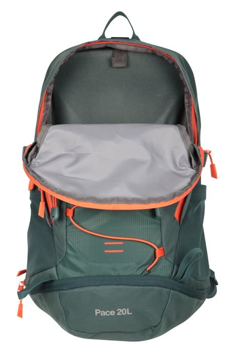 'Pace' Rucksack with Bottle Pockets & Chest Hip Straps Everyday Work Backpack Dark Green - Image 5
