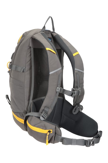 'Pace' Rucksack with Bottle Pockets & Chest Hip Straps Everyday Work Backpack Grey - Image 3