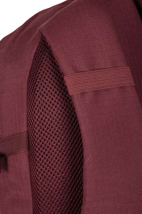 'Bolt' Unisex Backpack with Multiple Pockets Ripstop Fabric Everyday Rucksack Burgundy - Image 6