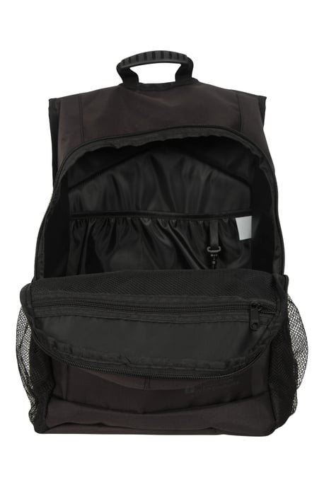 'Fawkes' Rucksack with Multiple Pockets Adjustable Shoulder Straps Everyday Backpack Black - Image 4