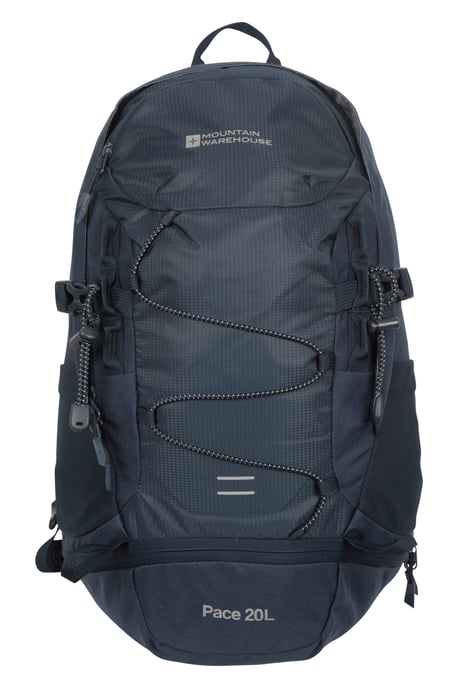 'Pace' Rucksack with Bottle Pockets & Chest Hip Straps Everyday Work Backpack Navy - Image 2