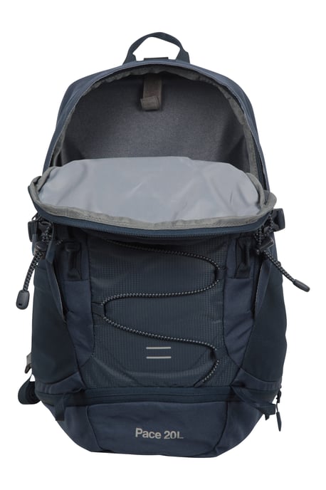 'Pace' Rucksack with Bottle Pockets & Chest Hip Straps Everyday Work Backpack Navy - Image 4
