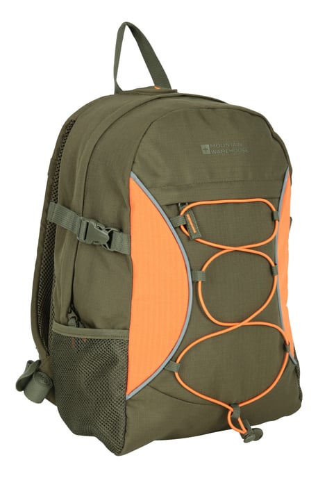 'Bolt' Unisex Backpack with Multiple Pockets Ripstop Fabric Everyday Rucksack Khaki - Image 1