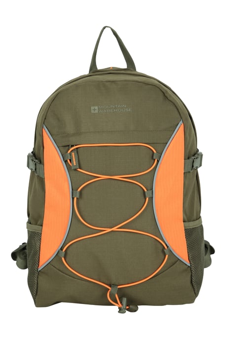 'Bolt' Unisex Backpack with Multiple Pockets Ripstop Fabric Everyday Rucksack Khaki - Image 2