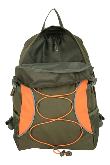 'Bolt' Unisex Backpack with Multiple Pockets Ripstop Fabric Everyday Rucksack Khaki - Image 4