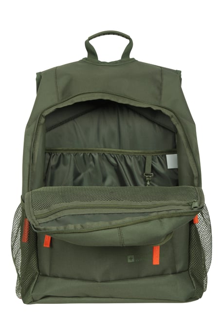 'Fawkes' Rucksack with Multiple Pockets Adjustable Shoulder Straps Everyday Backpack Khaki - Image 4