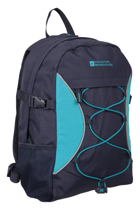 'Bolt' Unisex Backpack with Multiple Pockets Ripstop Fabric Everyday Rucksack Teal - Image 2