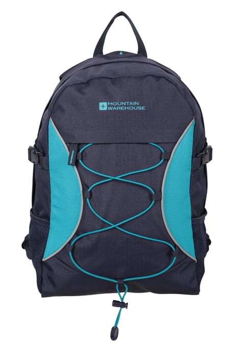 'Bolt' Unisex Backpack with Multiple Pockets Ripstop Fabric Everyday Rucksack Teal - Image 3