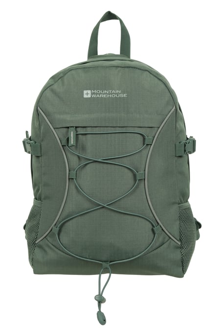 'Bolt' Unisex Backpack with Multiple Pockets Ripstop Fabric Everyday Rucksack Pale Green - Image 2